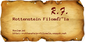 Rottenstein Filoméla névjegykártya